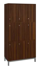 SBS-3333 šatní skříň 9-boxová, 1800x900x400 mm, kovové nohy, ořech královský